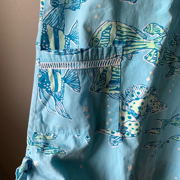 Lilly Pulitzer Vintage Blue  Fish Print Shift Dress - Picture 2 of 5